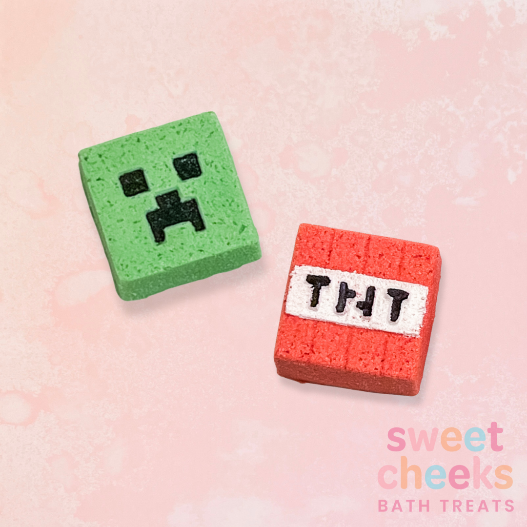 Creeper + TNT Mini Bath Bomb Set